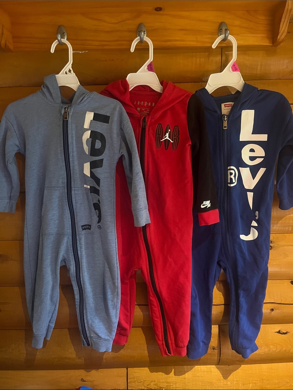 Air jordan, Levi's Navy and Light Blue toddler One-Piece Zipper Romper